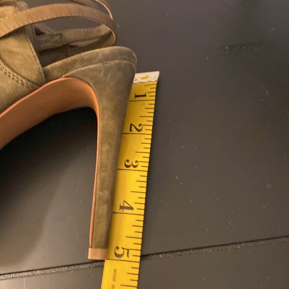 Vince Camuto Olive Suede Heels - Picture 9 of 10